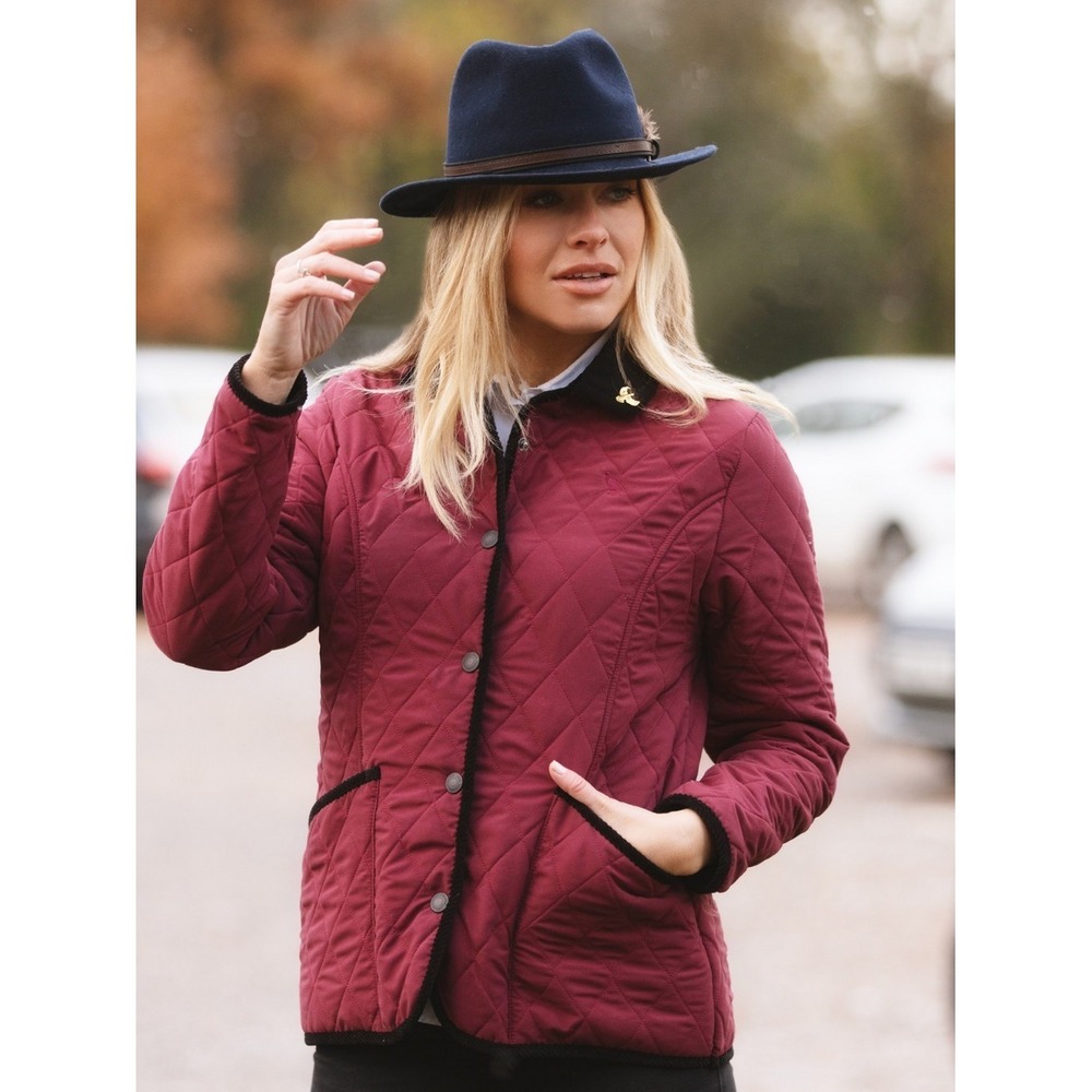 John Partridge 1001 Moorland Quilt Jacket‎ Women XXS Claret / Black